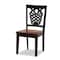 Baxton Studio Luisa Modern and Contemporary Two-Tone Dark Brown and Walnut Brown Finished Wood 7-Piece Dining Set 178-11384-10519-Zoro - alternate 4